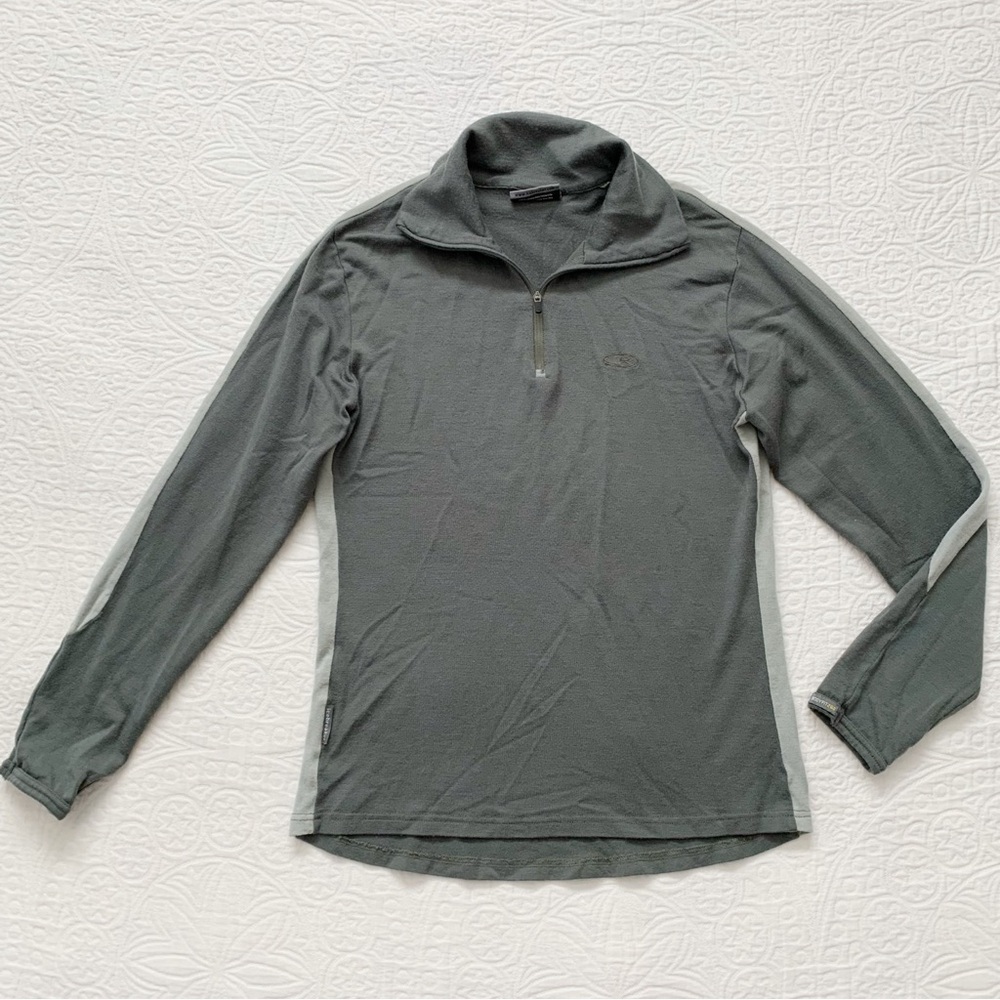 Icebreaker Women's Merino Wool 260 BodyFit 1/4 Zip Pullover, Grey